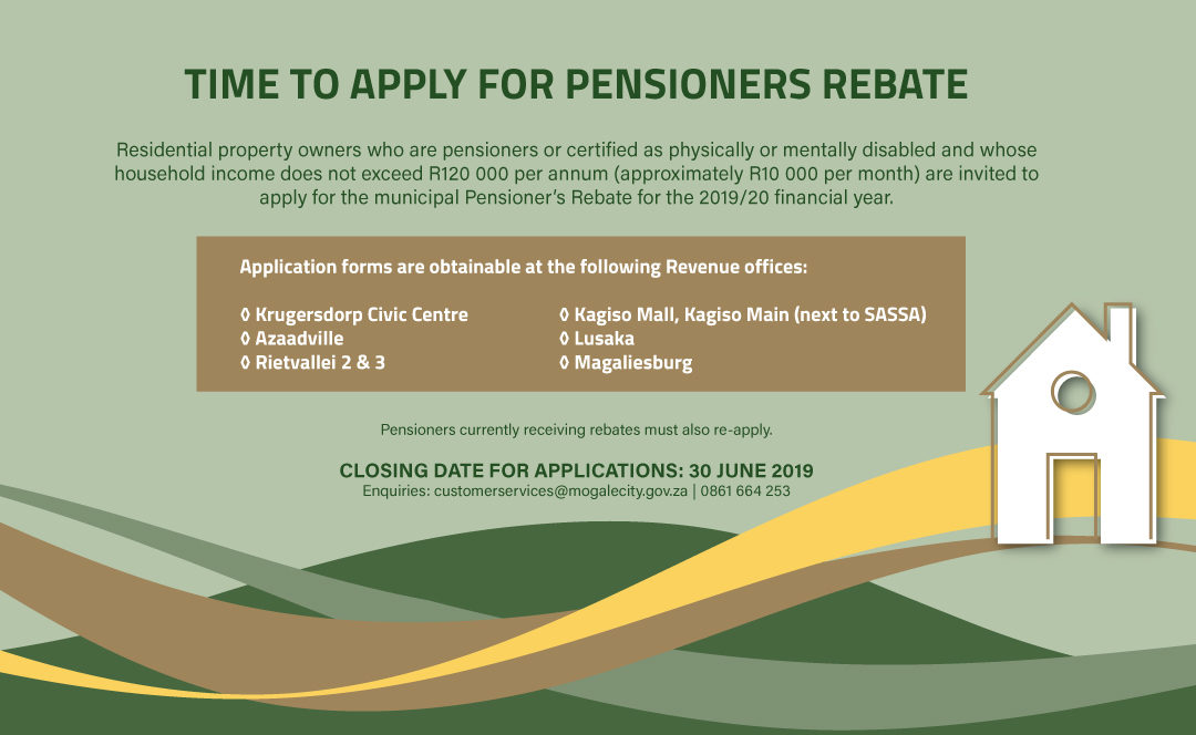 Time to apply for Pensioners Rebate
